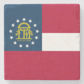 Staatsflagge Georgiens Steinuntersetzer (Vorderseite)