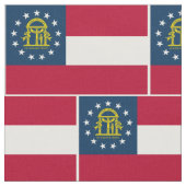 Staatsflagge Georgiens Stoff (Nahaufnahme)