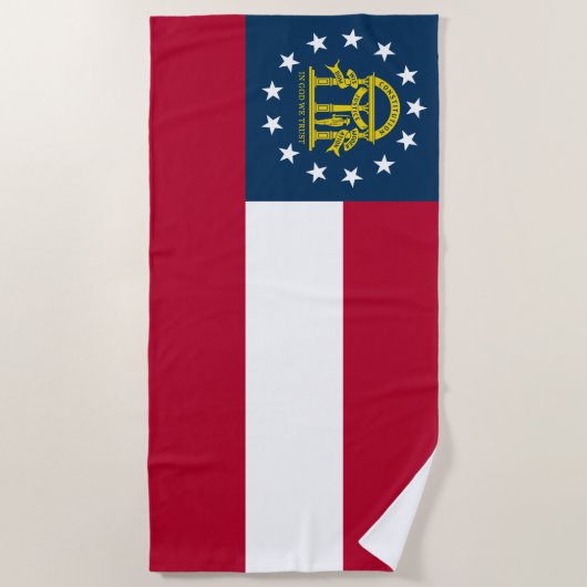 Staatsflagge Georgiens Strandtuch (Vorderseite)