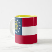 Staatsflagge Georgiens Zweifarbige Tasse (Vorderseite Links)
