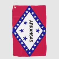 Staatsflagge Golf Towel Arkansas