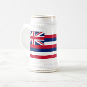 Staatsflagge Hawaii Bierglas (Vorderseite Links)