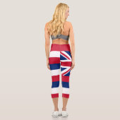 Staatsflagge Hawaii Capri Leggings (Rückseite)