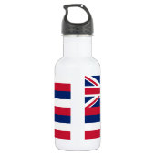 Staatsflagge Hawaii Edelstahlflasche (Rückseite)