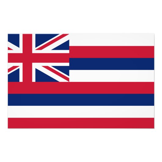 Staatsflagge Hawaii Fotodruck (Vorne)