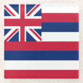 Staatsflagge Hawaii Glasuntersetzer (Vorderseite)