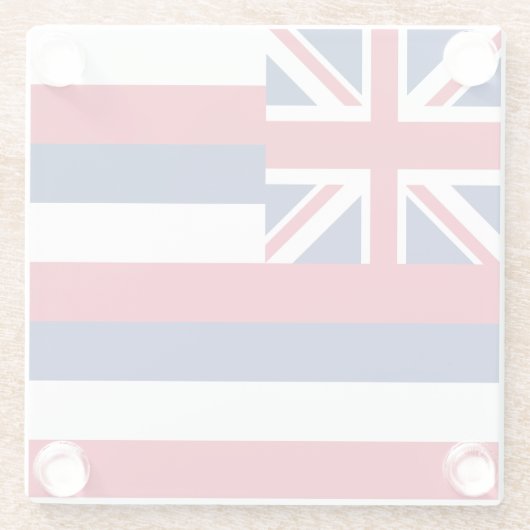 Staatsflagge Hawaii Glasuntersetzer (Rückseite)