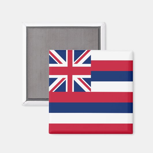 Staatsflagge Hawaii Magnet (Vorderseite/Rückseite)