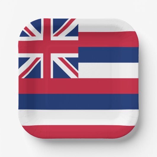 Staatsflagge Hawaii Pappteller (Vorderseite)