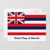 Staatsflagge Hawaii Postkarte (Vorne/Hinten)