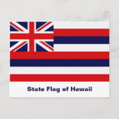 Staatsflagge Hawaii Postkarte (Vorderseite)
