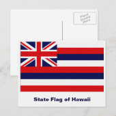 Staatsflagge Hawaii Postkarte (Vorne/Hinten)