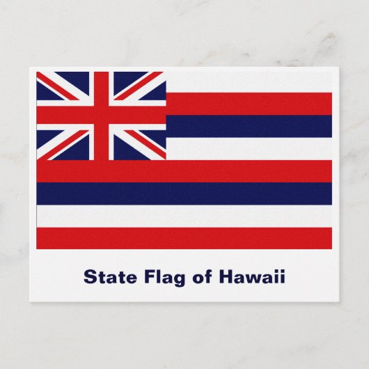 Staatsflagge Hawaii Postkarte (Vorderseite)