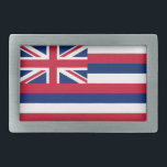 Staatsflagge Hawaii Rechteckige Gürtelschnalle<br><div class="desc">Patriotische Hawaii-Staatsflagge.</div>