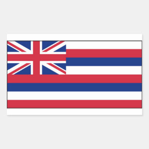 Staatsflagge Hawaii Rechteckiger Aufkleber