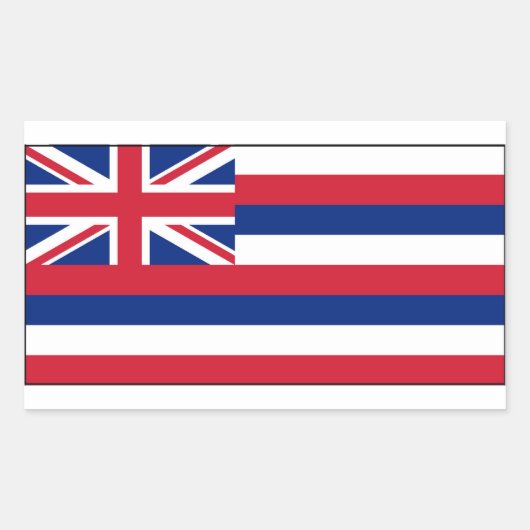 Staatsflagge Hawaii Rechteckiger Aufkleber (Vorderseite)