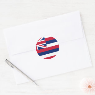 Staatsflagge Hawaii Runder Aufkleber