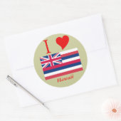 Staatsflagge Hawaii Runder Aufkleber (Umschlag)