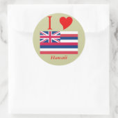 Staatsflagge Hawaii Runder Aufkleber (Tasche)