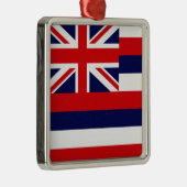 Staatsflagge Hawaii Silbernes Ornament (Rechts)
