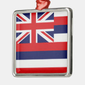 Staatsflagge Hawaii Silbernes Ornament (Links)