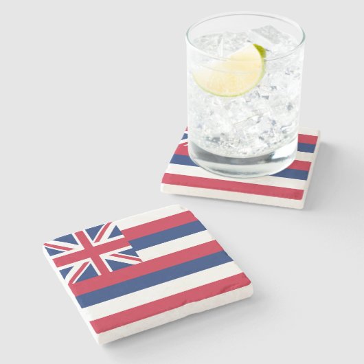 Staatsflagge Hawaii Steinuntersetzer (Seitenansicht)