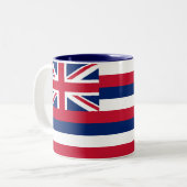 Staatsflagge Hawaii Zweifarbige Tasse (Vorderseite Links)