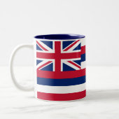 Staatsflagge Hawaii Zweifarbige Tasse (Links)