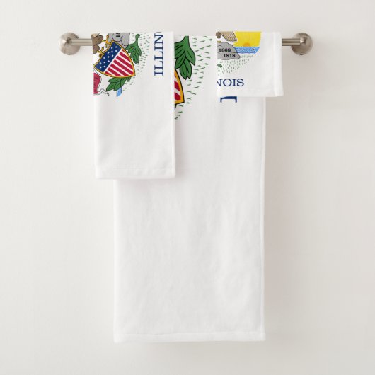 Staatsflagge Illinois Badhandtuch Set (Insitu)