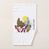 Staatsflagge Illinois Badhandtuch Set (Handtuch)