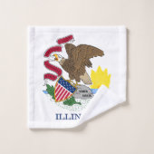 Staatsflagge Illinois Badhandtuch Set (Waschlappen)