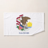 Staatsflagge Illinois Badhandtuch Set (Handtuch)