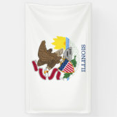 Staatsflagge Illinois Banner (Vertikal)