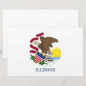Staatsflagge Illinois Briefpapier (Vorne/Hinten)