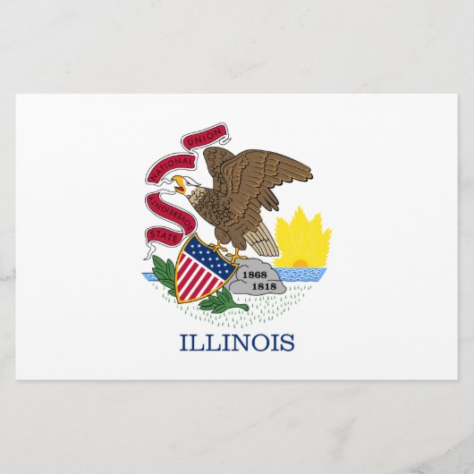 Staatsflagge Illinois Briefpapier (Vorderseite)