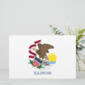 Staatsflagge Illinois Briefpapier (Stehend Vorderseite)