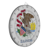 Staatsflagge Illinois Dartscheibe (Vorderseite Links)