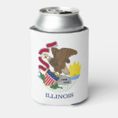 Staatsflagge Illinois Dosenkühler (Kanne Rückseite)
