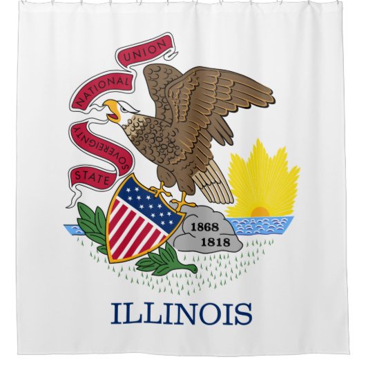 Staatsflagge Illinois Duschvorhang (Vorderseite)