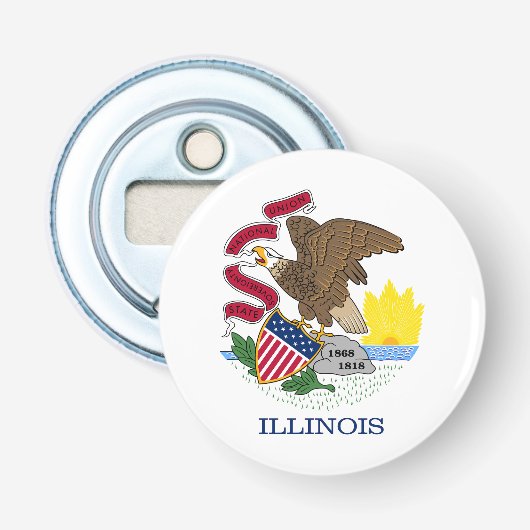 Staatsflagge Illinois Flaschenöffner (Vorderseite)