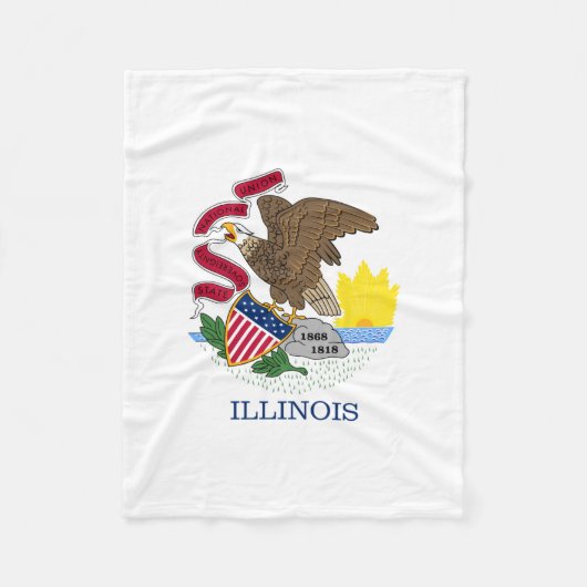 Staatsflagge Illinois Fleecedecke (Vorderseite)