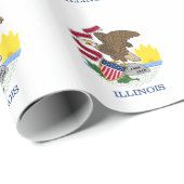 Staatsflagge Illinois Geschenkpapier (Rolleneckpunkt)
