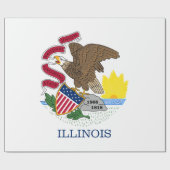 Staatsflagge Illinois Geschenkpapier (Flach)