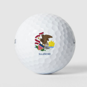 Staatsflagge Illinois Golfball