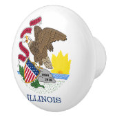 Staatsflagge Illinois Keramikknauf (Rechts)