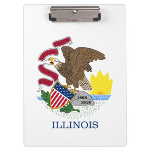 Staatsflagge Illinois Klemmbrett