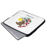 Staatsflagge Illinois Laptopschutzhülle (Vorne Knopf)