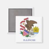 Staatsflagge Illinois Magnet (Vorderseite/Rückseite)