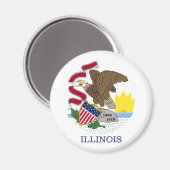 Staatsflagge Illinois Magnet (Vorderseite/Rückseite)