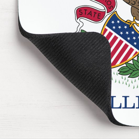 Staatsflagge Illinois Mousepad (Ecke)